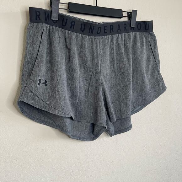 NEW Under Armour Play Up Twist Shorts 3.0 Gray/Black 3” Activewear - Size XL - Picture 6 of 7